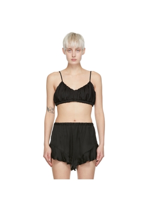 determ; Black Rayon Bra