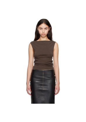 St. Agni Brown Organic Cotton Ballerina Tank Top