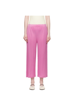 PLEATS PLEASE ISSEY MIYAKE Pink Loop Trousers