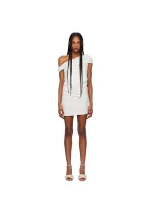 MSGM Off-White Off-The-Shoulder Minidress