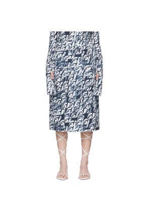 Heste Jente SSENSE Exclusive Navy Polyester Midi Skirt