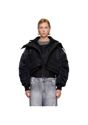 Canada Goose Black 'Tonal Label' Claremont Down Bomber Jacket