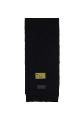 MM6 Maison Margiela Black Wool-Blend Scarf
