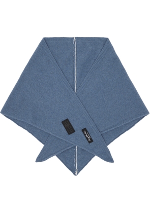 MM6 Maison Margiela Blue Wool-Blend Scarf