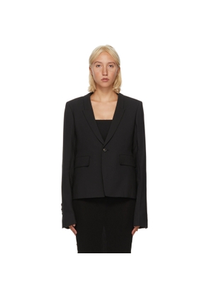 Rick Owens Black Wool Soft Blazer