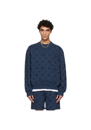 Casablanca Navy Applique Monogram Sweatshirt