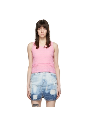 SJYP Pink Polyester Tank Top