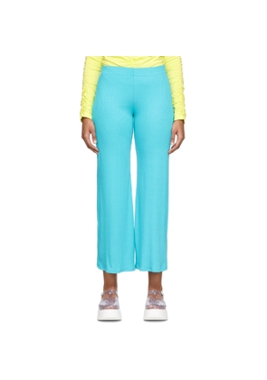 SIMONMILLER Blue Wide Long Fine Rib Marek Lounge Pants