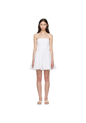 Matteau White Shirred Bodice Minidress