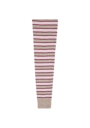 Ashley Williams Pink & Beige Knitted Scarf