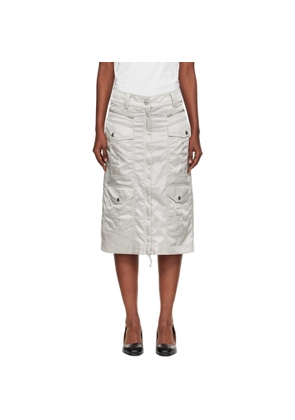 VAQUERA Gray Aviator Cargo Midi Skirt