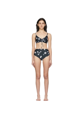 Rabanne SSENSE Exclusive Black Daisy Bikini