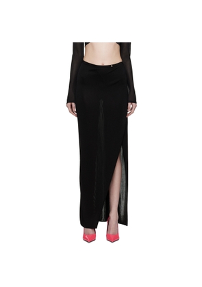 Versace Black Vented Maxi Skirt
