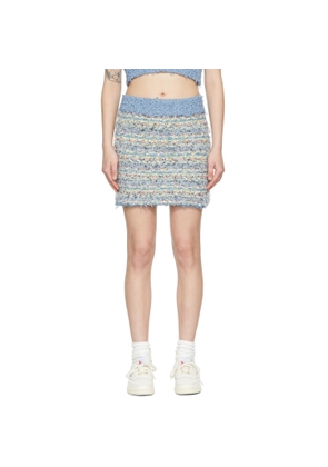SJYP Blue Cotton Mini Skirt