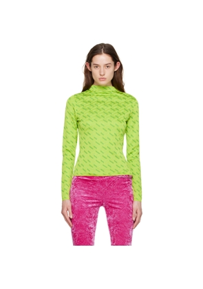 Versace Green La Greca Sweater