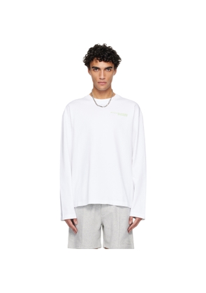 Casablanca White Glitch Orchid Long Sleeve T-shirt
