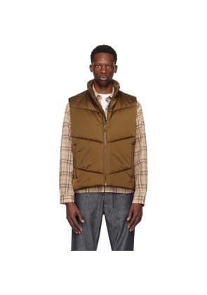 Hugo Brown Water-Repellent Padded Satin Vest