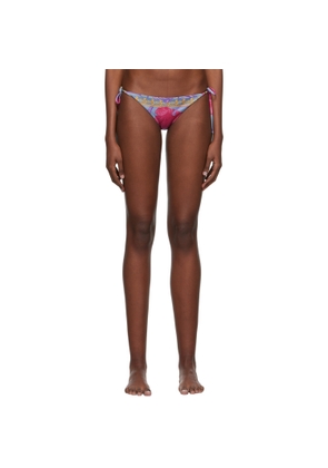Versace Underwear Blue Polyester Bikini Bottom
