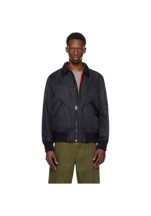 Hugo Black Recycled Nylon Bomber Jacket