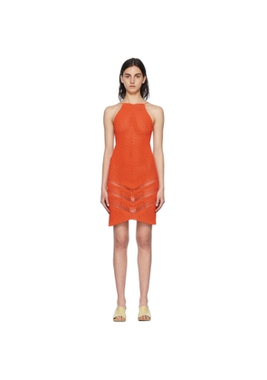 Bottega Veneta Orange Cotton Mini Dress