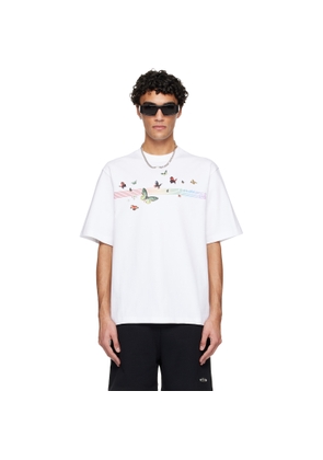 Casablanca White Butterfly Oversized T-shirt