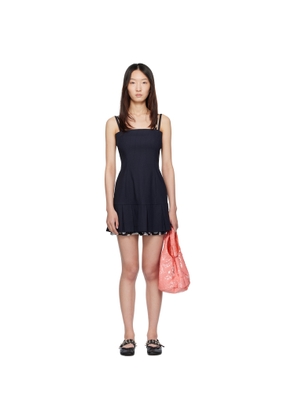 Charles Jeffrey LOVERBOY SSENSE Exclusive Navy Pleated Minidress