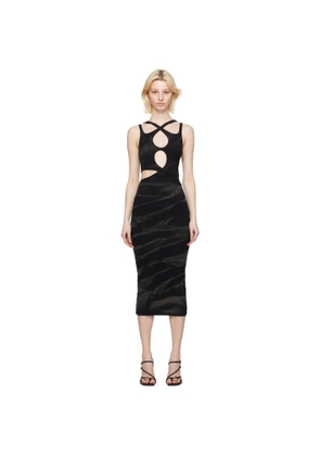 Dion Lee Black Interlink Midi Dress