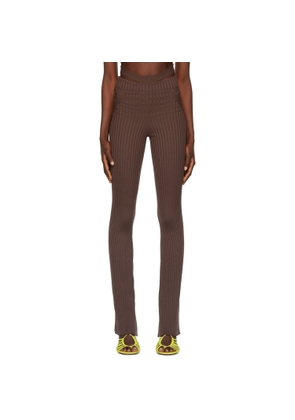 ANDREĀDAMO Brown Cut-Out Trousers