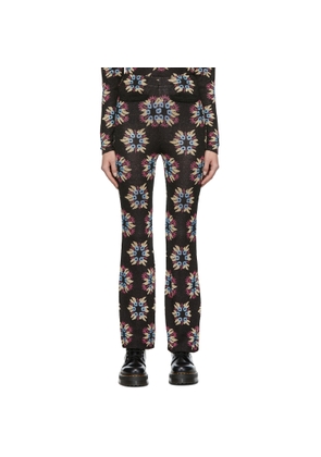 Rabanne SSENSE Exclusive Black & Multicolor Jacquard Knit Capsule Flare Trousers