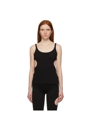 Off-White Black Rib Knit Meteor Tank Top