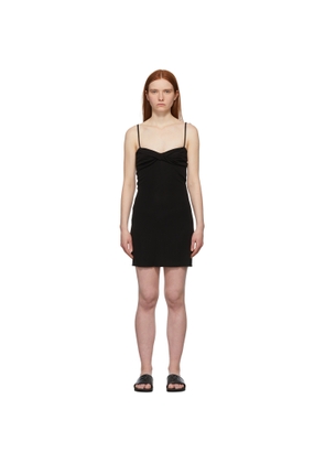 Off-White Black Fluid Twisted Mini Dress
