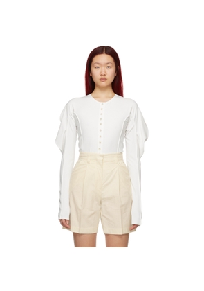 LOW CLASSIC White Slim Buttoned Bodysuit