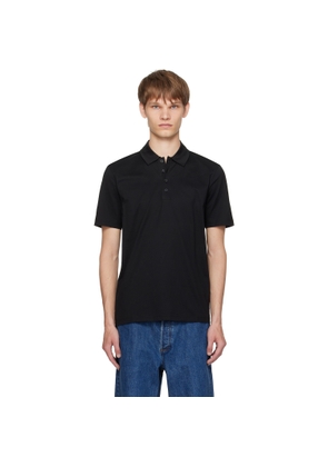 Hugo Black Slim-Fit Mercerized Cotton Polo