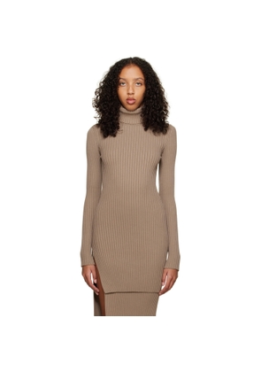 Olēnich Taupe Slit Turtleneck