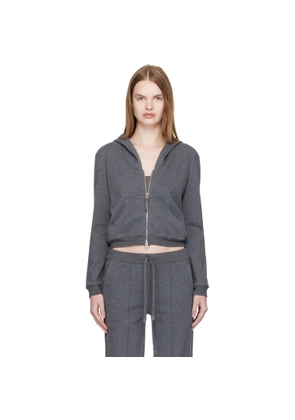 TOM FORD Gray Peachy Hand Cotton Jersey Zip Hoodie