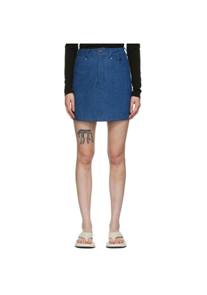 Maiden Name SSENSE Exclusive Indigo Lindsey Miniskirt