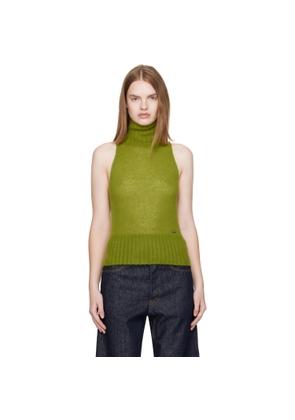 TOM FORD Green Cashmere Silk Turtleneck