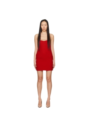 Valentino Beige & Red Paneled Minidress