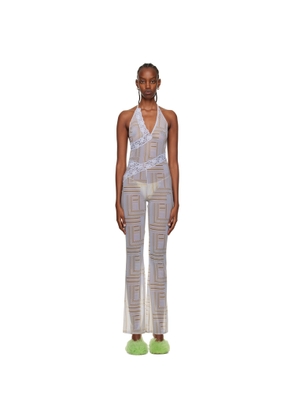 VAILLANT SSENSE Exclusive Blue Sheer Jumpsuit