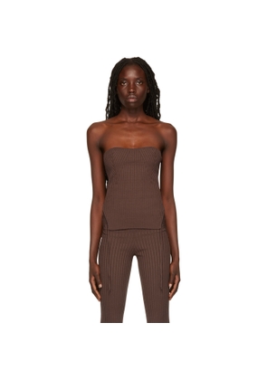 ANDREĀDAMO Brown Rib Camisole