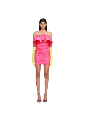 MSGM Pink Ruched Minidress