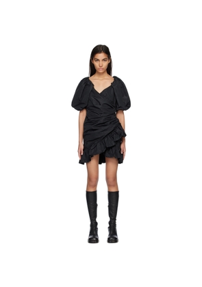 MSGM Black Ruffled Mini Dress