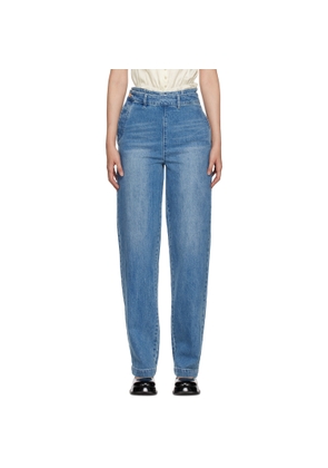 SHUSHU/TONG SSENSE Exclusive Blue Double Layer Jeans