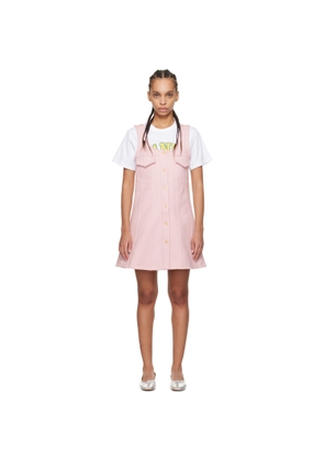 GANNI Pink Button-Up Minidress