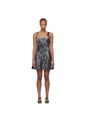GANNI Black Heavy Denim Minidress