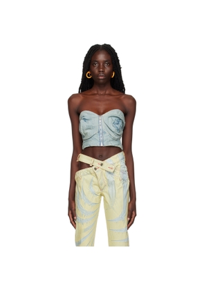 Masha Popova Blue Rose Bra Top