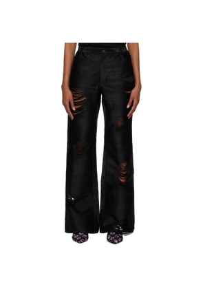 Constança Entrudo Black Distressed Trousers