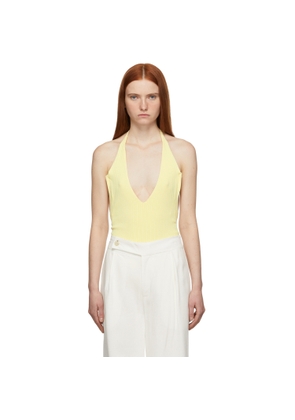 SIR. SSENSE Exclusive Yellow Halter Kelvin Bodysuit