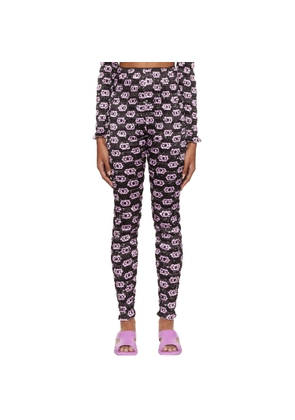 Amy Crookes Black Shirred Leggings