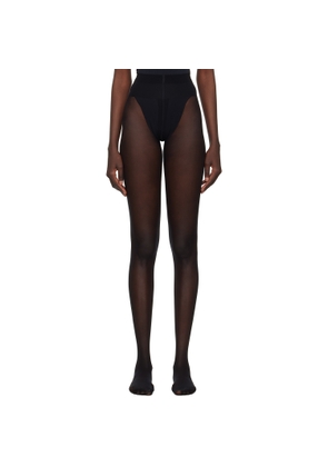 Wolford Black Individual 10 Back Seam Tights